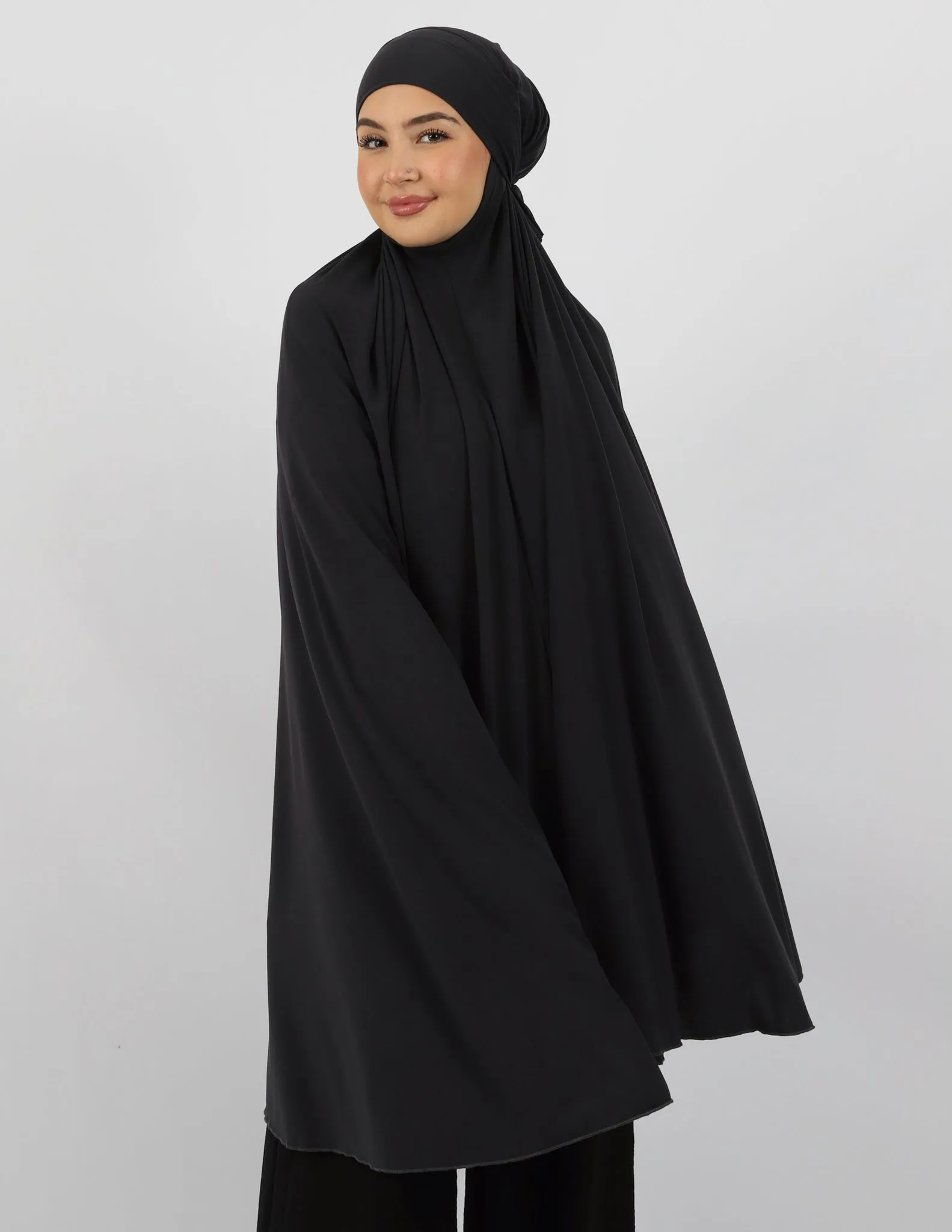 Tie Back Jilbab No Sleeves - Shades of Black