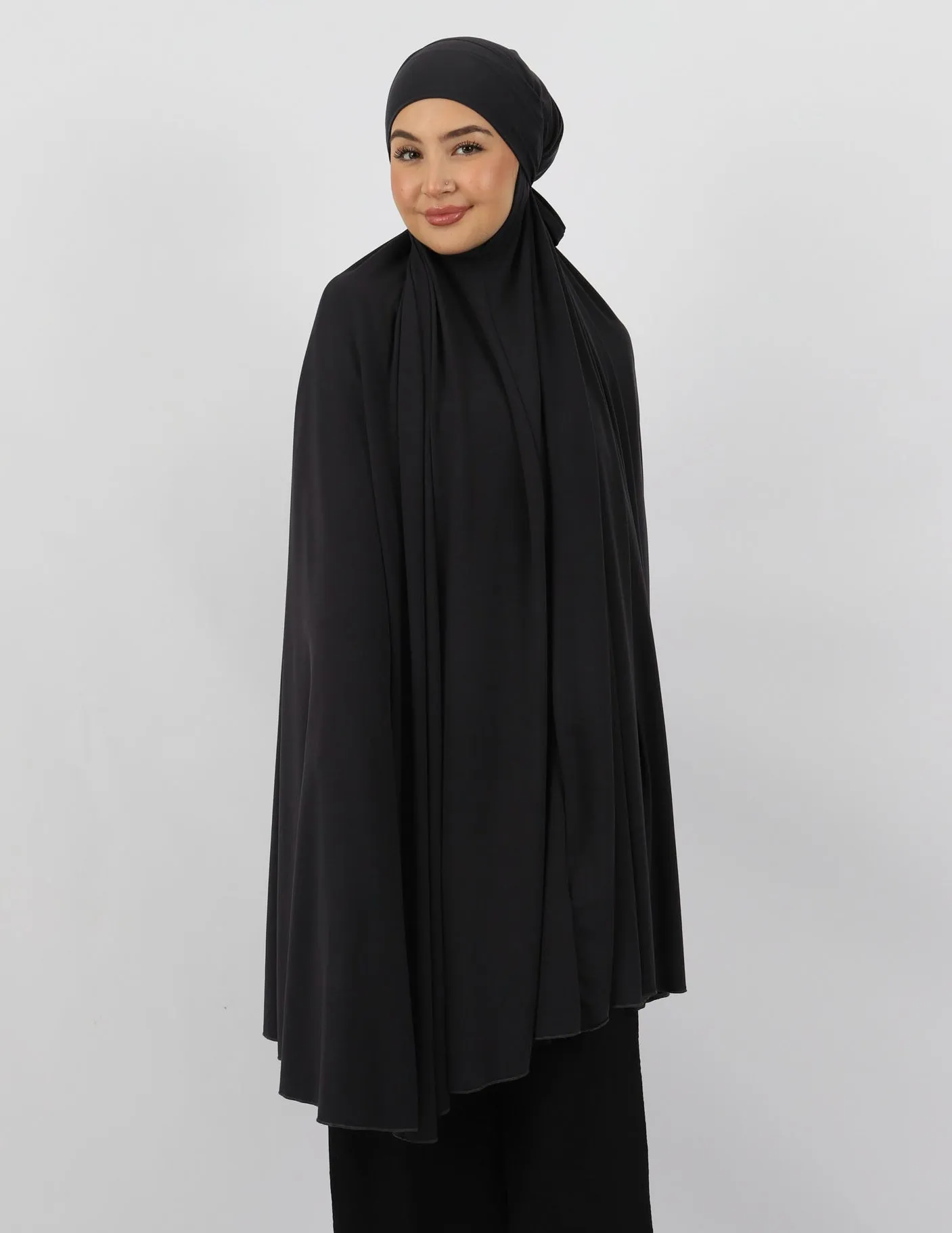 Tie Back Jilbab No Sleeves - Shades of Black