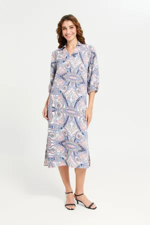 Women Assorted Long Sleeve Kaftan Printed Dress