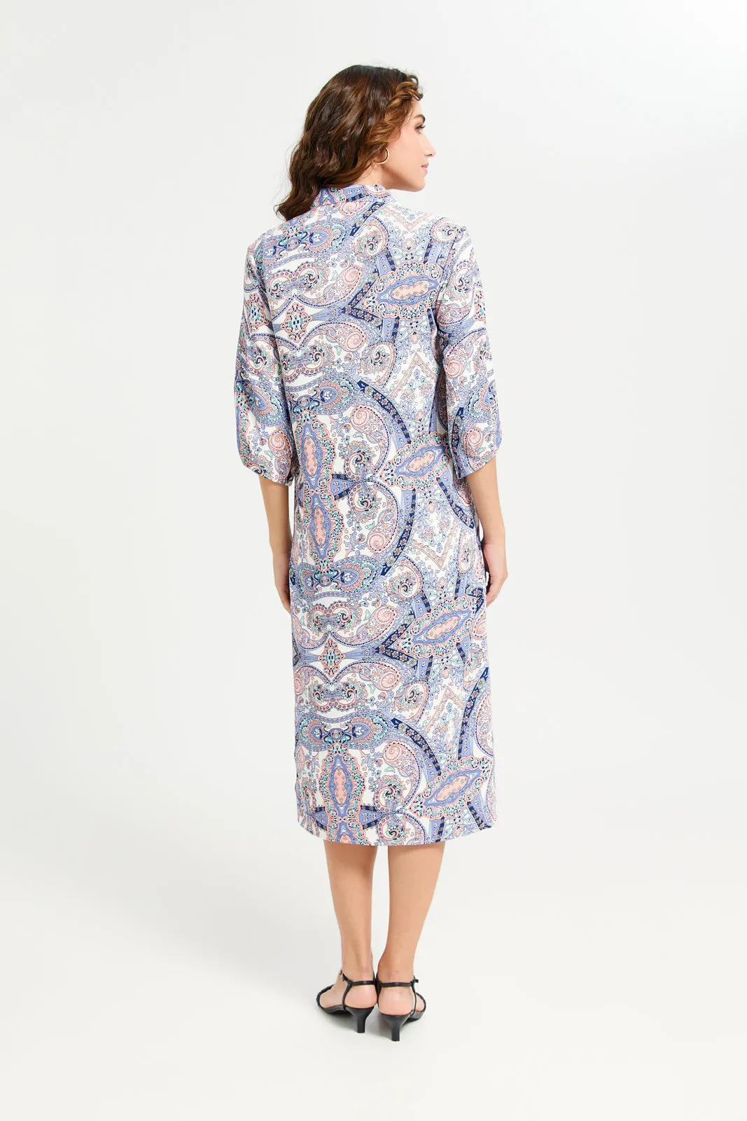 Women Assorted Long Sleeve Kaftan Printed Dress