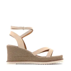 ZELINA LEATHER ESPADRILLE SANDALS