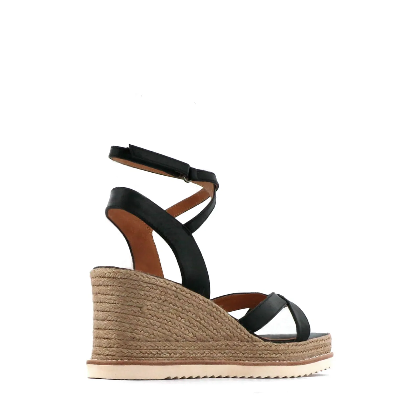 ZELINA LEATHER ESPADRILLE SANDALS